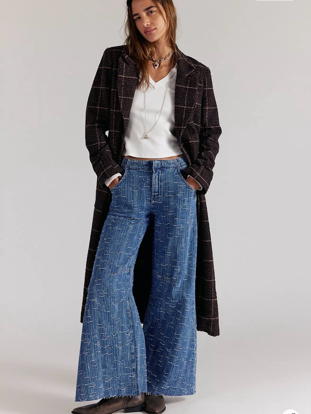 We The Free Front Row Wide-Leg Flare Jeans NWT